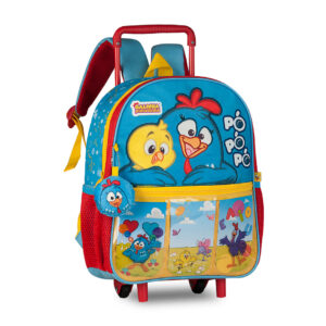 Mochila de Rodinhas Pequena Galinha Pintadinha- Clio