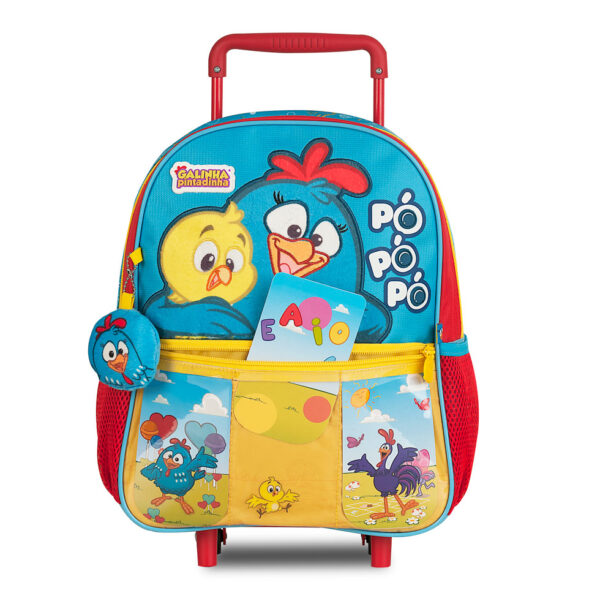 Mochila de Rodinhas Pequena Galinha Pintadinha- Clio - Imagem 2