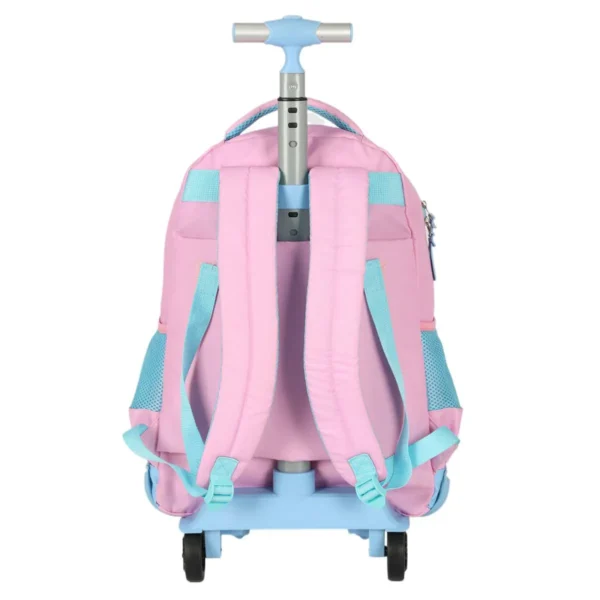 Mochila de Rodinhas Grande Stitch Disney Carrinho Rosa- Luxcel - Imagem 3