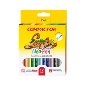 Canetinha Hidrográfica Mirim Neo-Pen 12 Cores- Compactor