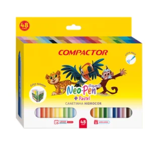 Canetinha Hidrográfica Neo-Pen 48 Cores- Compactor
