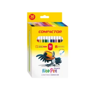 Canetinha Hidrográfica 36 Cores Compactor Colors- Compactor