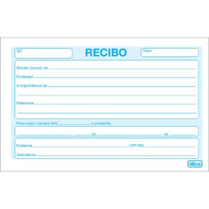 Bloco de Recibo Comercial S/ Canhoto Pequeno 50fls- Tilibra