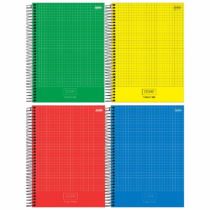 Caderno Espiral Quadriculado 10mmX10mm 96fls- Jandaia