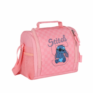 Lancheira Térmica Escolar Stitch Colegial Rosa- Luxcel