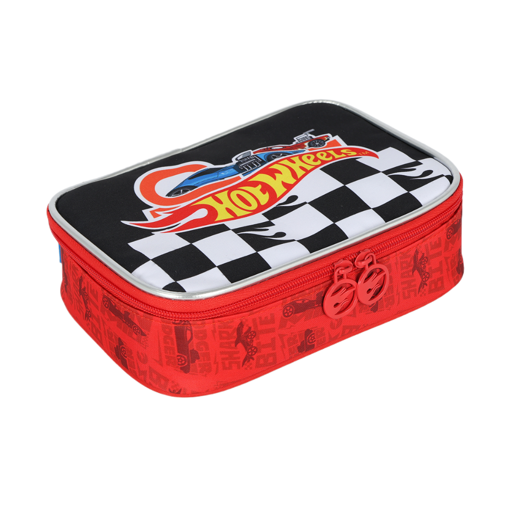 Estojo Box Hotwheels Vermelho- Luxcel
