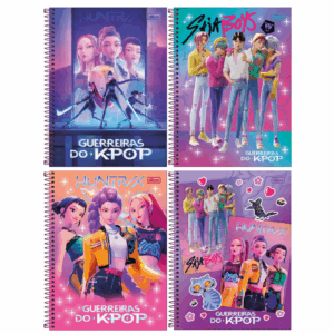 Caderno Espiral Capa Dura Guerreiras do K-Pop 1 Matéria 80fls- Tilibra