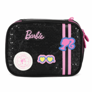 Estojo Box Barbie Lantejoulas Preta- Luxcel