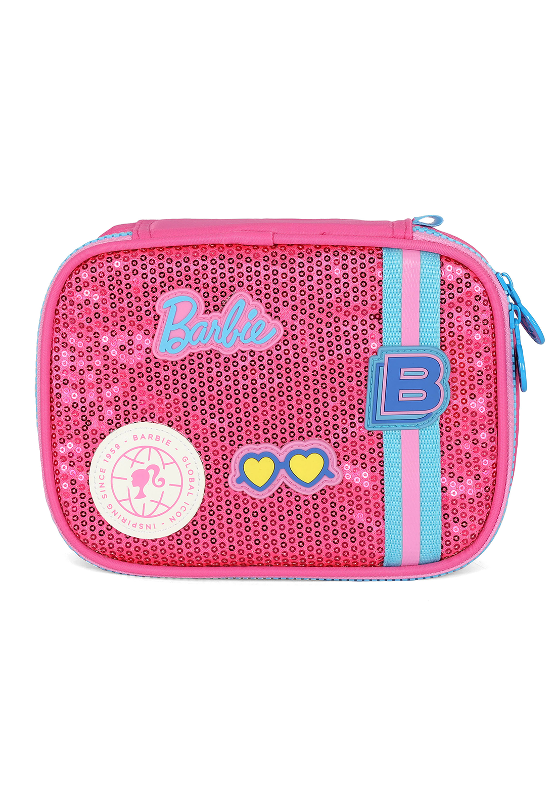 Estojo Box Barbie Lantejoulas Pink- Luxcel