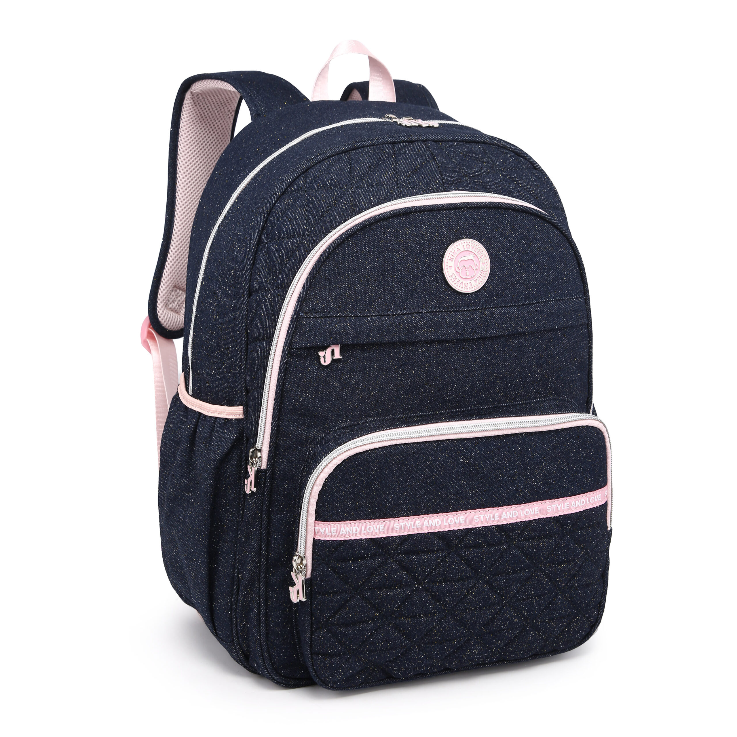 Mochila de Costas Kika Jeans c/ Glitter KK2609 Cores- Fênix - Imagem 2