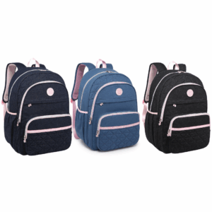 Mochila de Costas Kika Jeans c/ Glitter KK2609 Cores- Fênix