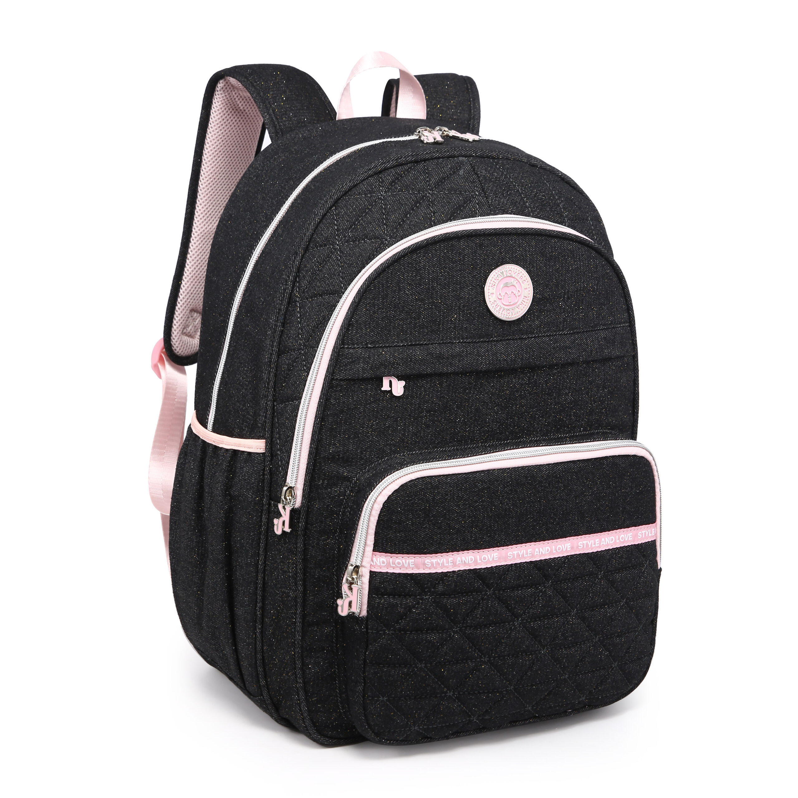 Mochila de Costas Kika Jeans c/ Glitter KK2609 Cores- Fênix - Imagem 3