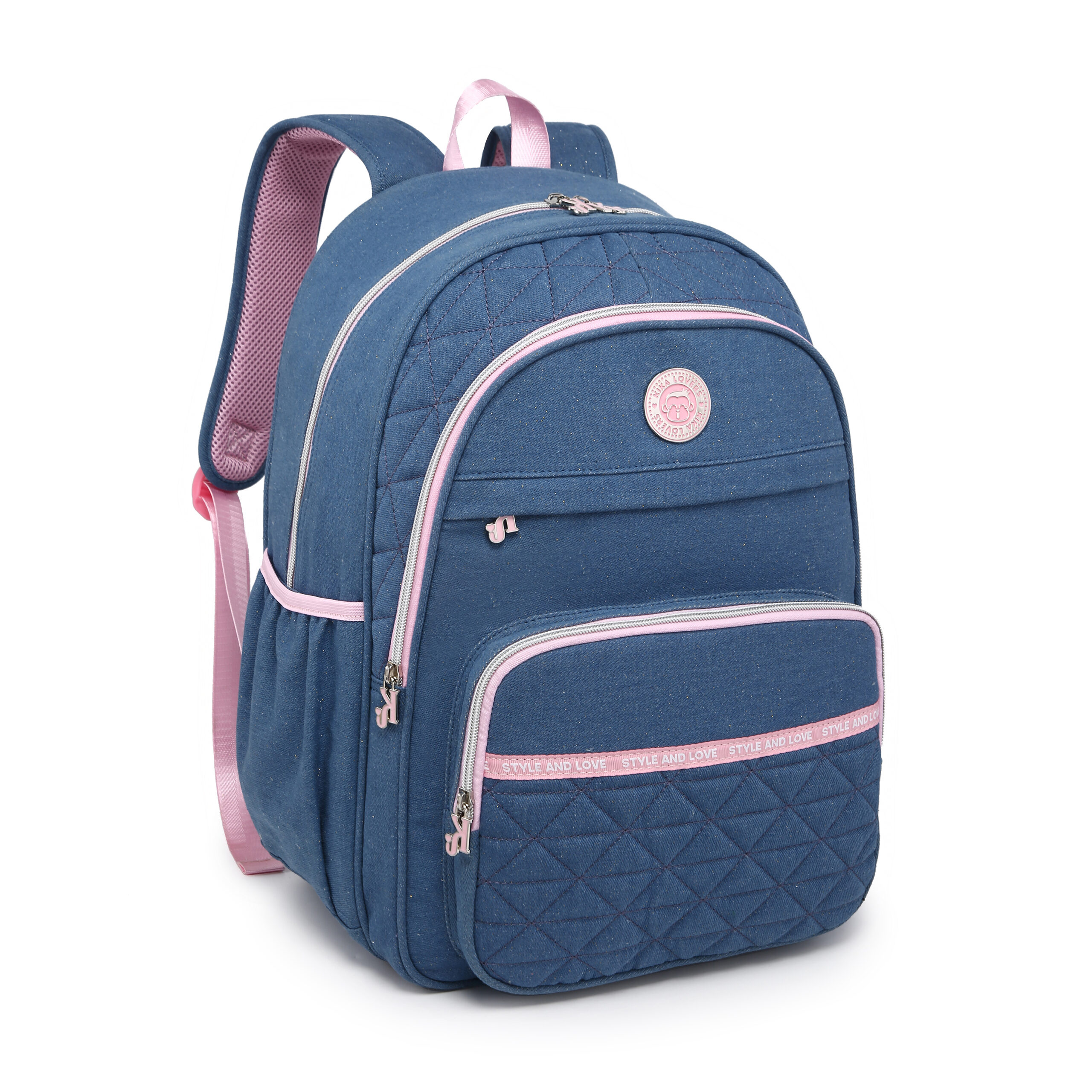 Mochila de Costas Kika Jeans c/ Glitter KK2609 Cores- Fênix - Imagem 4