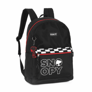 Mochila de Costas Snoopy Preta- Luxcel