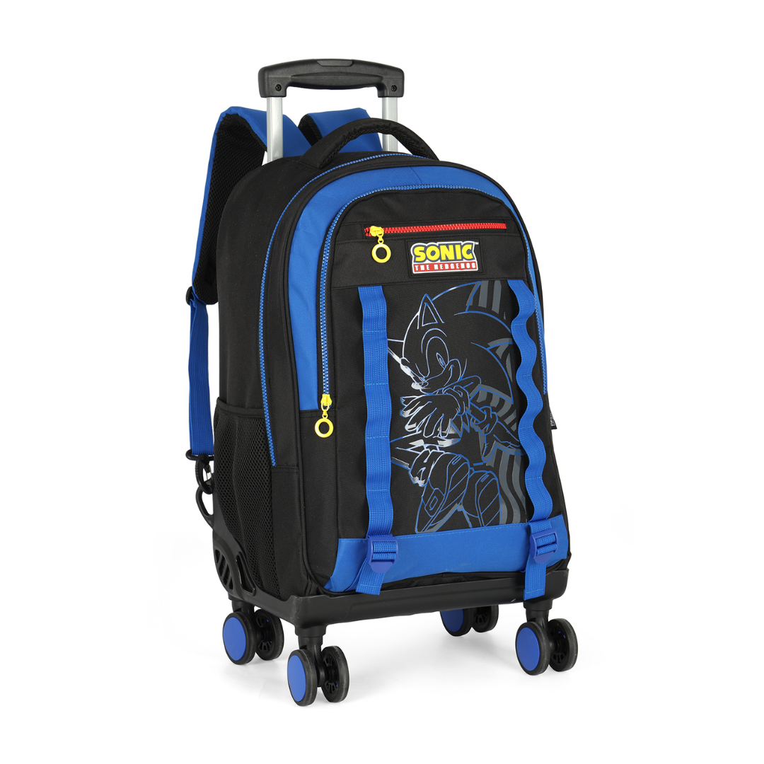 Mochila de Rodinhas 360° Sonic Azul- Luxcel