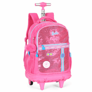 Mochila de Rodinhas Barbie Rosa- Luxcel