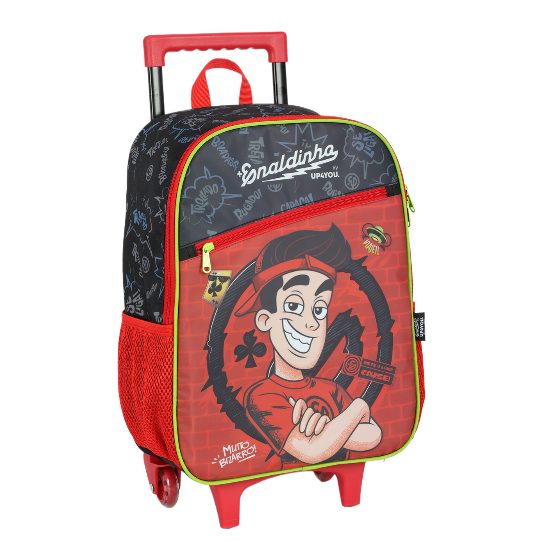 Mochila de Rodinhas Enaldinho Vermelha-Luxcel