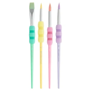 Kit Pincel 4x1 Cores Pastéis Soft Touch- Faber Castell