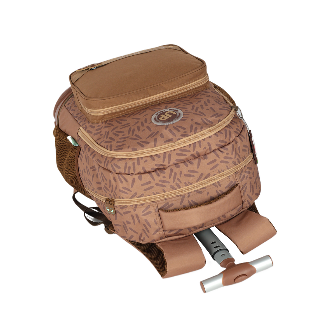 Mochila de Rodinhas UP4YOU Capivara Marrom- Luxcel - Imagem 4