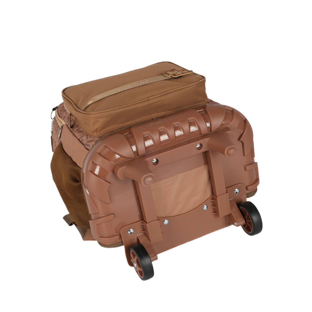 Mochila de Rodinhas UP4YOU Capivara Marrom- Luxcel - Imagem 5