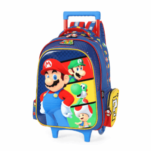 Mochila de Rodinhas Super Mario Azul- Luxcel