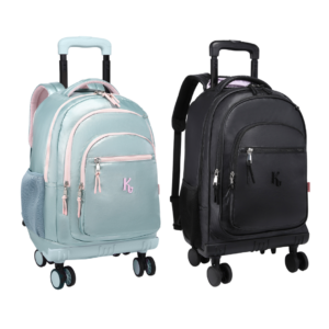 Mochila de Rodinhas 360° Metalizada Kika Cores- Nova Rio