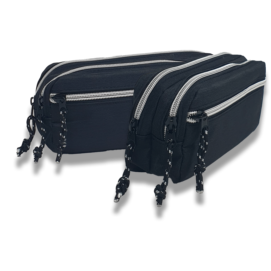 Estojo 3 Divisórias T04-19 Preto- Tegaote