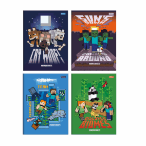 Caderno Brochura Capa Dura 1/4 Minecraft 48fls- Foroni