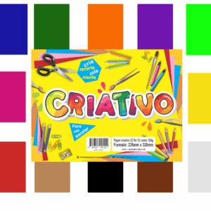 Papel Criativo A4 8 Cores 80g 24fls- LBL