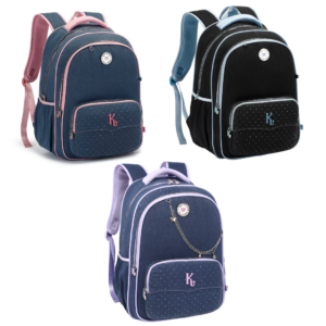 Mochila de Costas Jeans c/ Strass Kika Cores- Nova Rio