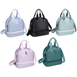 Lancheira Escolar Térmica 2 Compartimentos Metalizada Kika Cores- Nova Rio