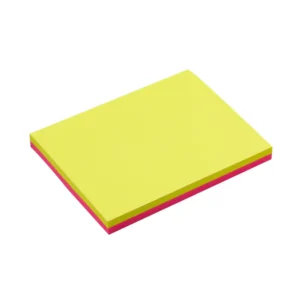 Bloco Adesivo Neon Colors Amarelo e Rosa 79mm X 102mm 100fls- Maxprint