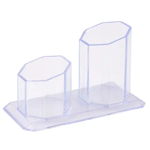 Porta Canetas e Clips 2 em 1 Cristal- Maxcril