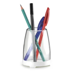 Porta Lápis e Canetas Cristal Branco- Maxcril