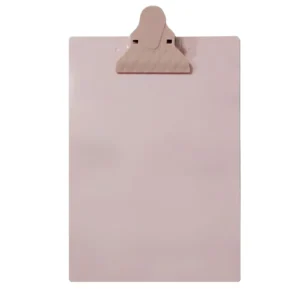 Prancheta Plástico Ofício Pastel Rosa Prendedor de Plástico- Maxcril