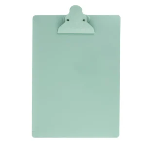 Prancheta Plástico Ofício Pastel Verde Água Prendedor de Plástico- Maxcril