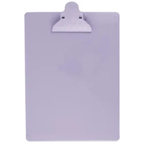 Prancheta Plástico Ofício Pastel Lilás Prendedor de Plástico- Maxcril