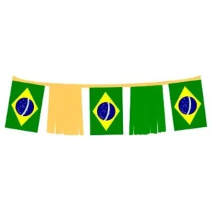 Bandeirão do Brasil com Franjas 6 Metros - Real Seda