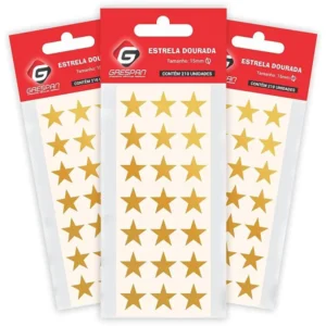 Etiqueta Estrela 15mm Ouro 210 Etiquetas- Grespan