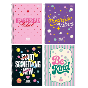 Caderno Espiral Universitário Capa Dura 10 Matérias Bold One Feminino 160fls- Tilibra