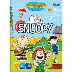 Livro Cenário Mágico: Álbum de Atividades com Adesivos Snoopy- Tilibra