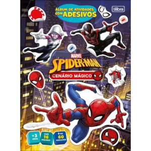 Livro Cenário Mágico: Álbum de Atividades com Adesivos Spider Man- Tilibra