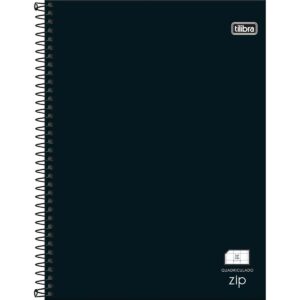 Caderno Espiral Quadriculado 7x7mm Preto 48fls- Tilibra