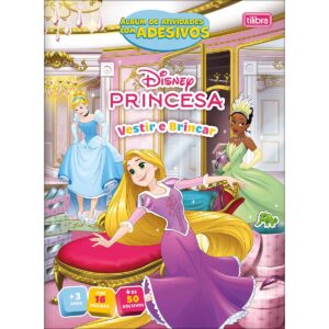 Livro Vestir e Brincar: Álbum de Atividades com Adesivos Princesas- Tilibra