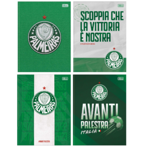 Caderno Brochura Capa Dura Palmeiras 80fls- Tilibra