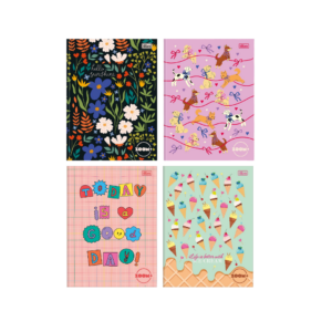 Caderno Brochura Capa Dura 1/4 Zoom+ Feminino 48fls- Tilibra