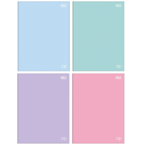Caderno Brochura Capa Dura ZIP Pastel 80fls- Tilibra