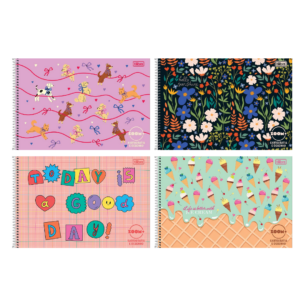 Caderno de Desenho e Cartografia 80Fls Zoom+ Feminino- Tilibra