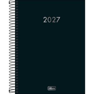 Agenda Espiral Diária M9 Napoli Preta 2027- Tilibra