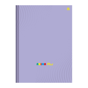 Caderno Brochura Capa Dura Margeado c/ Adesivo Anima Plus Lilás 96fls- Animativa
